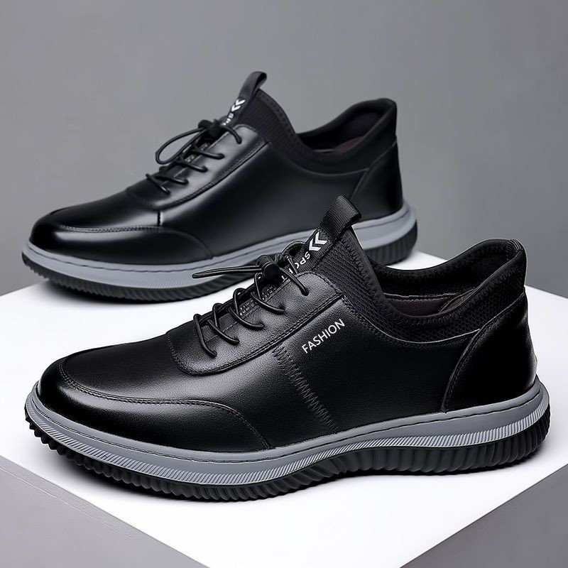 Zapatos deportivos de cuero para hombre, zapatos casuales de hombre, suela suave, transpirables, negocios, zapatos casuales para hombres al por mayor