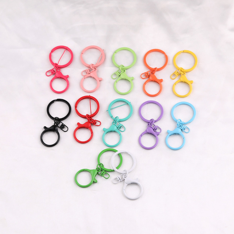 Candy-Colored Painted Round Dragon Figure Flat Ring Three-Piece Set Keychain DIY Bag Doll Bead Pendant Accessories Candy-Colored Painted Round Dragon Figure Flat Ring Three-Piece Set Keychain DIY Bag Doll Bead Pendant Accessories