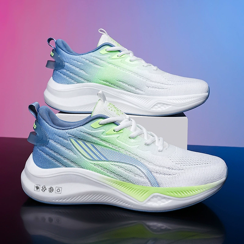 Шнуровка сетчатая мужская спортивная обувь 2024 весна и лето модная обувь с низким уровнем круглой головы для бега повседневная обувь на мягкой подошве