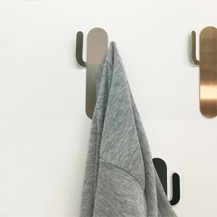 Scandinavian Natural Muji Style Normcore Cactus Stainless Steel Hook Creative Hook Bathroom Towel Metal Adhesive Scandinavian Natural Muji Style Normcore Cactus Stainless Steel Hook Creative Hook Bathroom Towel Metal Adhesive