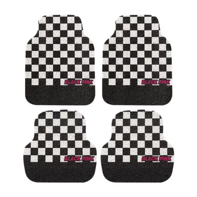 Ayaqaltılar (Kovriklər) — Cross-Border Black and White Checkered Car - 5044-two-pieces-at-the-back-black-and-white-square-grid