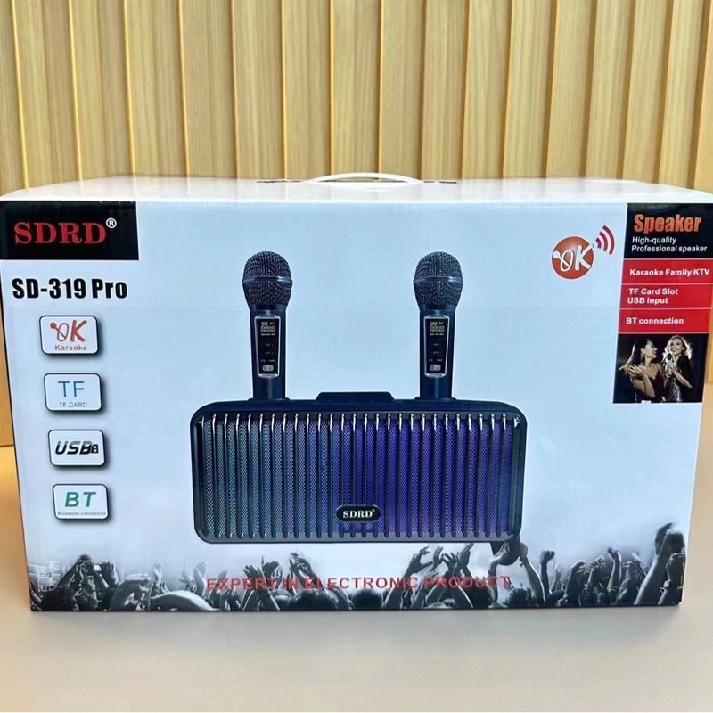 Sd319proワイヤレスbluetoothスピーカー携帯電話テレビポータブルデスクトップk歌音響デュアルマイク一体型|undefined