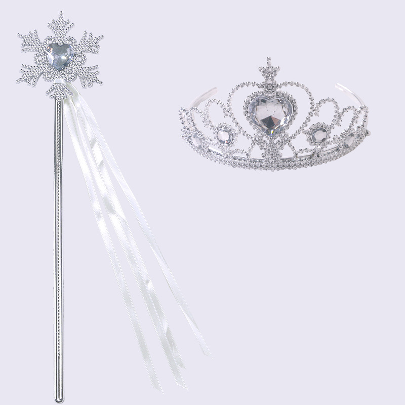 アナと雪の女王エルサ姫アクセサリークラウン魔法の棒手袋お下げネックレスブレスレットイヤリングセット2|undefined