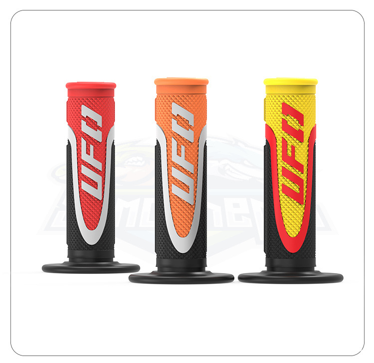 Scooter Motorcycle Modified Handlebar Rubber Ufo Three-Color Handlebar Cover Off-Road Vehicle Motorcycle Rubber Anti-Slip Handlebar Cover