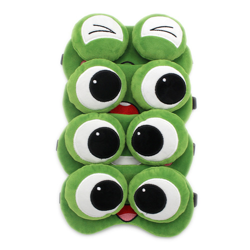 Sam jewelry genuine frog big eye eye mask breathable light-blocking cartoon non-silk sleep student lunch break eye mask