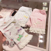 2024春夏儿童弹力七分打底裤日系ST原D女童4色吸汗速干裤