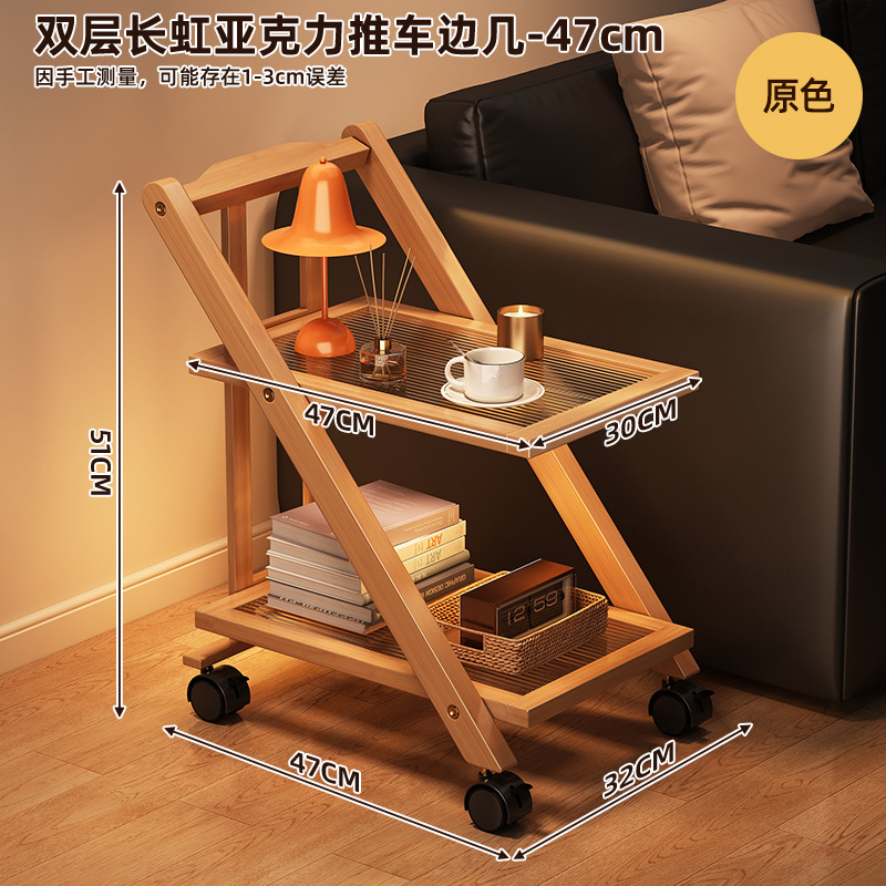 Estante de almacenamiento piso carro móvil de múltiples capas de almacenamiento en rack moderno minimalista dormitorio hogar cama rack sofá mesa auxiliar