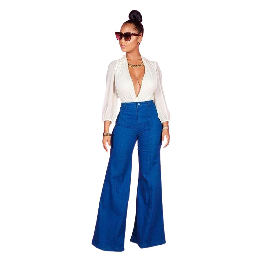 2023 europeo y americano transfronterizo Comercio exterior Amazon marca deseo en stock primavera nuevas mujeres cuerno pantalones de mezclilla