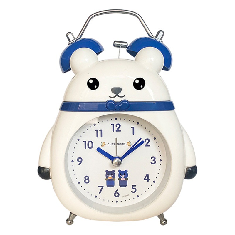 Directo de fábrica lindo animal pequeño Panda campana despertador estudiante niños mudo reloj creativo al por mayor tipo de reloj despertador