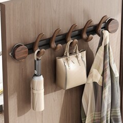吸盤ドアの後にスライドして胡桃木色の中古風をフックすることができます。
