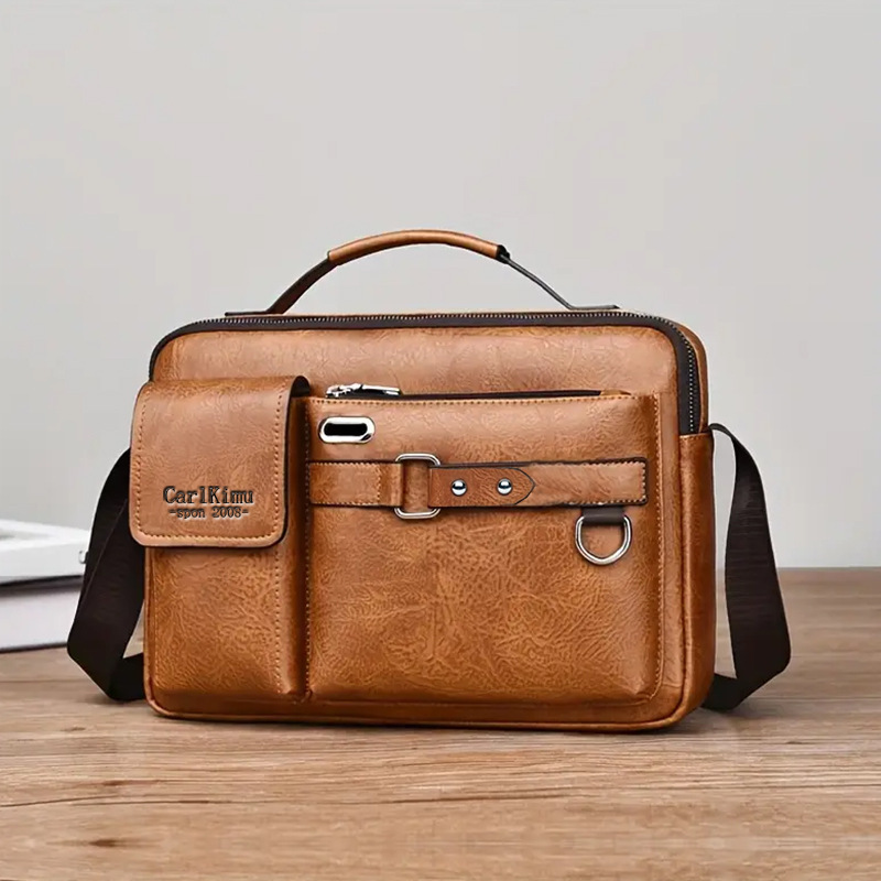 Men's Shoulder Bag, Large Capacity Men's Crossbody Bag, Commuter Shoulder Bag, Business Casual Pu Computer Bag Men's Shoulder Bag, Large Capacity Men's Crossbody Bag, Commuter Shoulder Bag, Business Casual Pu Computer Bag