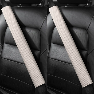 Series 6 7 Series X1X3X4X5X6 seat – Seat belt shoulder pad - no-logo-50cm-suede-pair-of-off-white-shoulder-pads