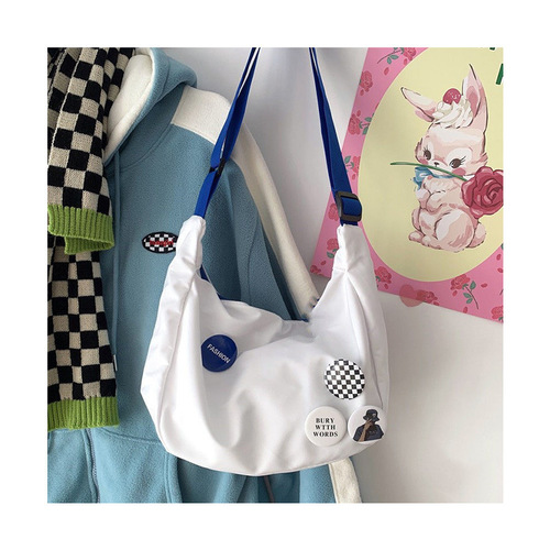  New Japanese Trend Brand Single Shoulder Bag Fashion Korean Version Instagram Women's Bag Klein Blue Versatile Casual Crossbody Bag