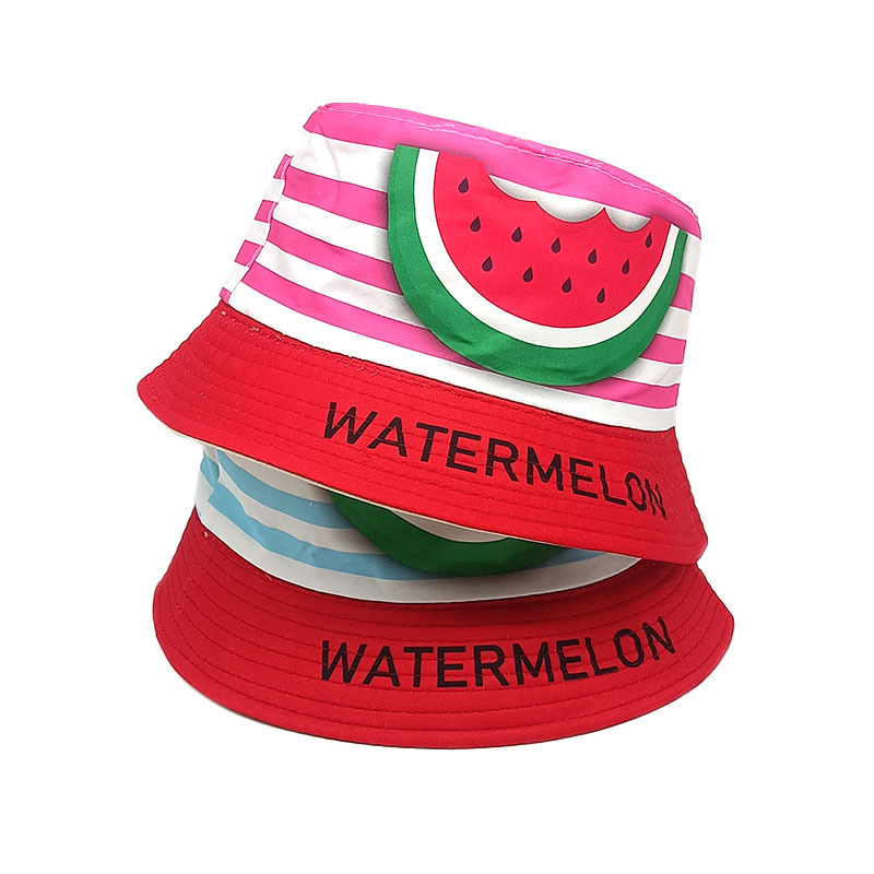 Children Unisex Cute Letter Watermelon Printing Bucket Hat display picture 4