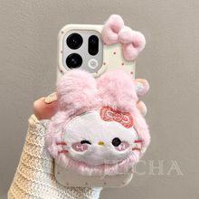 适用oppofindx9手机壳带挂绳小众OPPOfindx8pro设计感粉波点毛绒