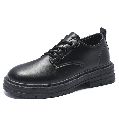 2024 Spring New Breathable Waterproof Chef Shoes Men's Trendy Versatile Non-Slip Black Leather Shoes Casual Work Shoes
