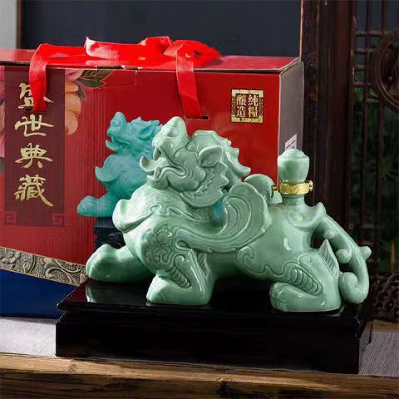 Цзиндэчжэнь 5 фунтов теневой зеленой винной бутылки винный горшок