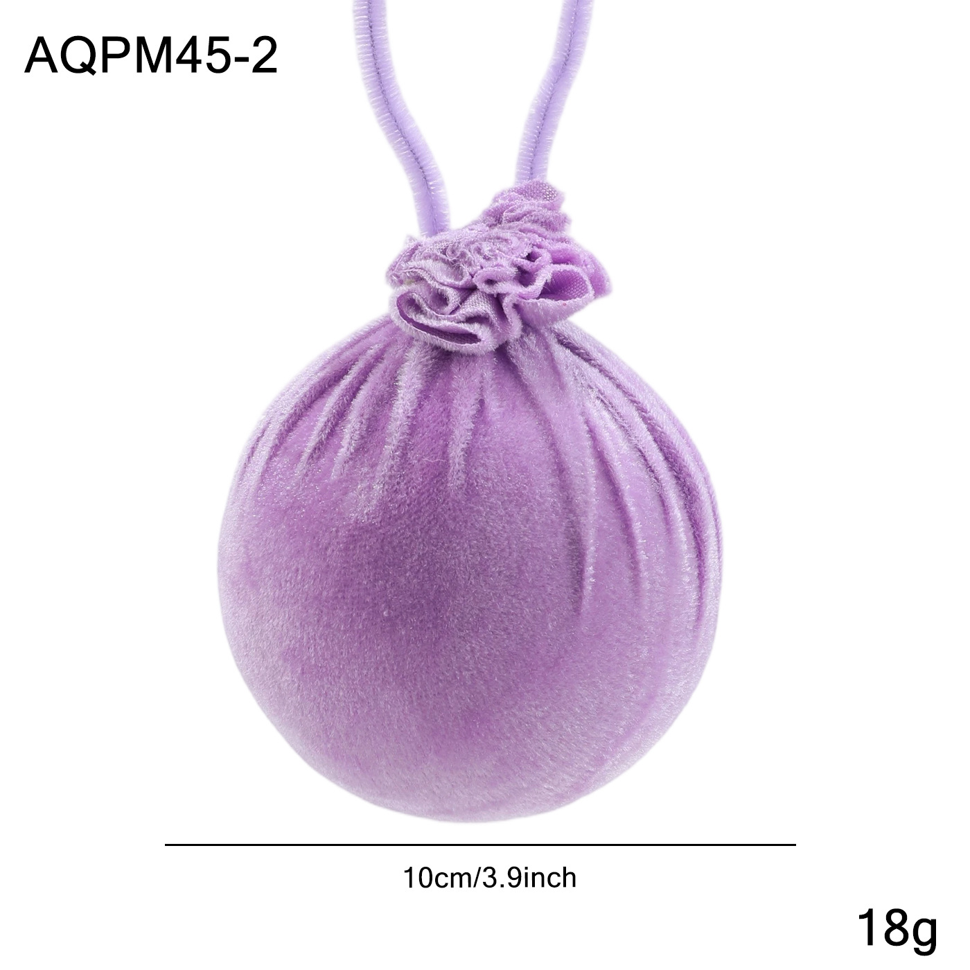 Nuevo producto de tela de flocado púrpura bola de Navidad árbol de Navidad decoración colgante bola colgante decoración