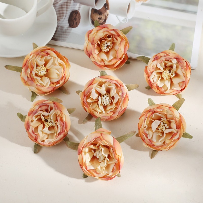 仿真花奥斯丁茶花朵簪花材料diy头饰发饰婚庆布景花墙仿真玫瑰|undefined