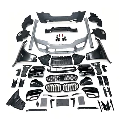 Suitable for BMW 5 Series G30G38 modification to M5 wide-body 18-20, old to new M5 front and rear bumper, grille, and full body kit (Big Surrounded) - g30g38-late-stage-m5-wide-body-kit