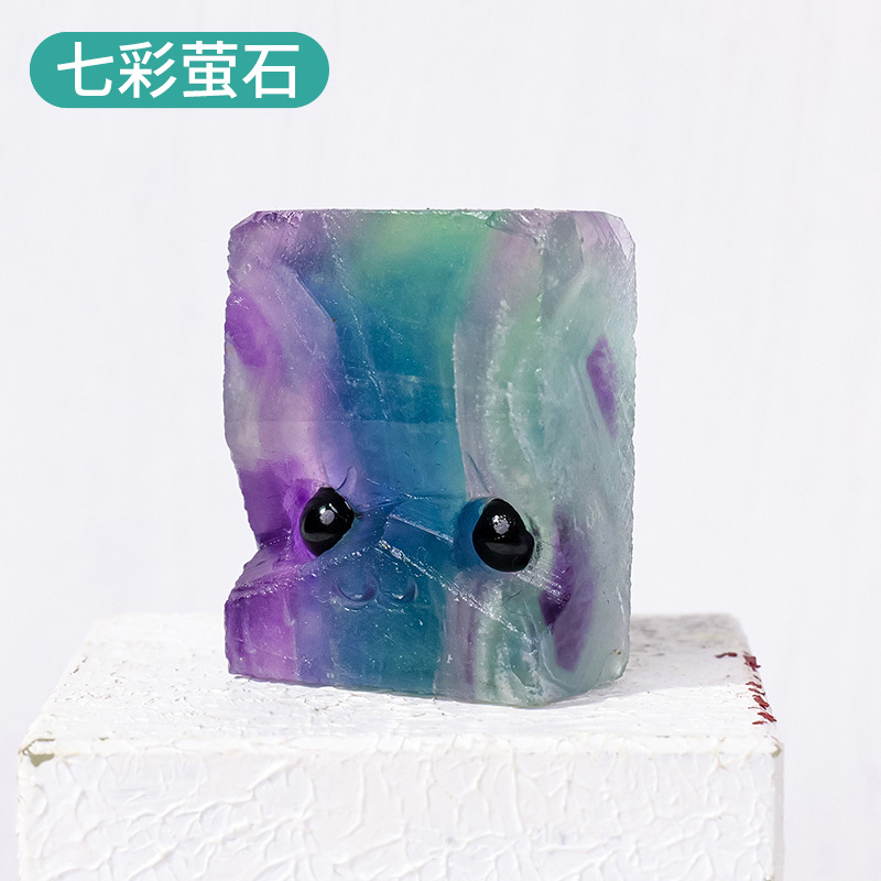 Crystal natural transfronterizo pequeño erizo adornos de escritorio para el hogar para jugar con gafas para la decoración creativa del erizo mayorista