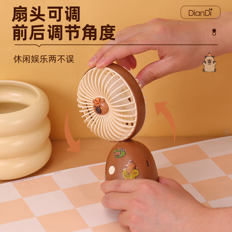 点滴ファン夏オフィスデスクトップファン多角度調節USB充電二段調節小ファン|undefined