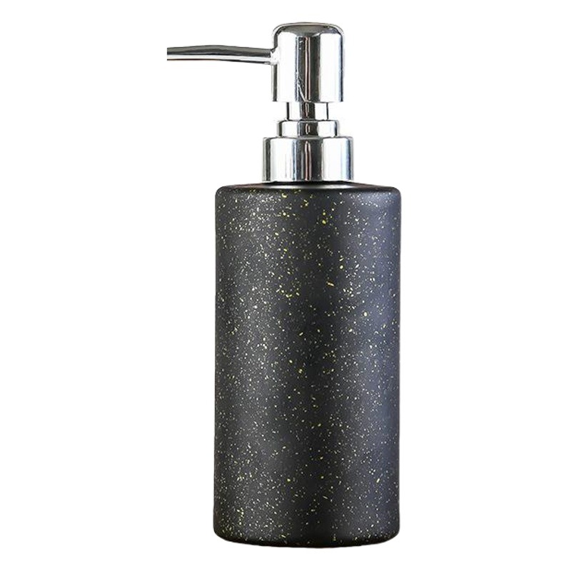 Descuentos de los fabricantes para rociar color cilíndrico con puntos de oro botella de vidrio desinfectante para manos gel de ducha champú embotellado