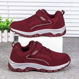Spring and Autumn foot mesh lightweight casual mom sneakers middle-aged and elderly dad shoes soft bottom walking shoes travel shoes women