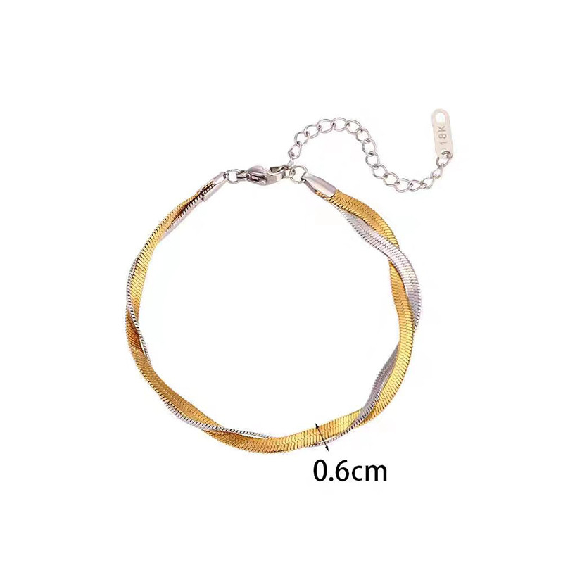 PVD Coated Stainless Steel Necklaces Geometric Titanium Steel Elegant Sweet Streetwear Waterproof Non Tarnish Jewelry Set display picture 4