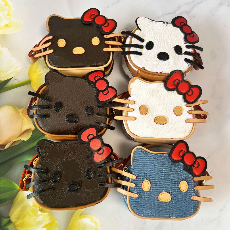 Cute Kitten Lipstick Bag Mini Bag Fashionable Crossbody Bag Cute Kt Cat Girl Cartoon Coin Purse