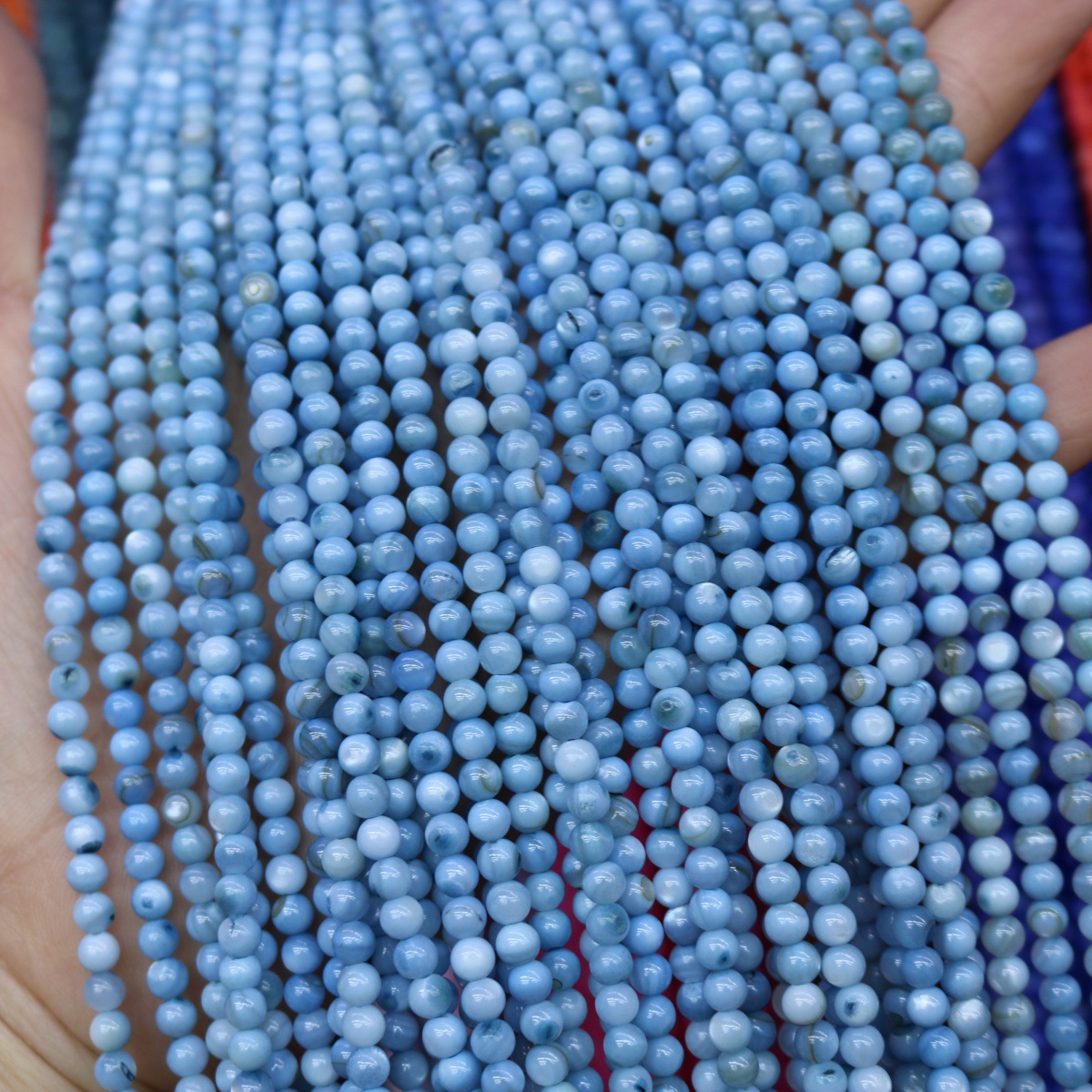 Conchas de agua dulce naturales cuentas mixtas de color 4mm color monocromático bolas perlas sueltas diy joyería accesorios joyería al por mayor image 16