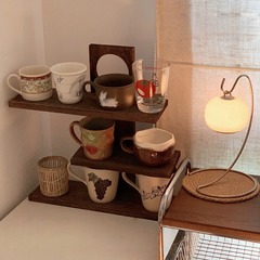 香水展示架桌面化妆品收纳架置物架多层香薰实木收纳架咖啡杯架子