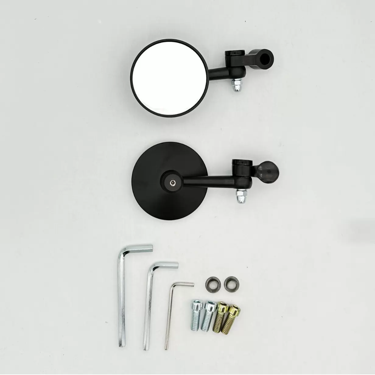 摩托车电动车改装通用小龟王凸面小牛九号鸡腿镜迷你后视镜小圆镜