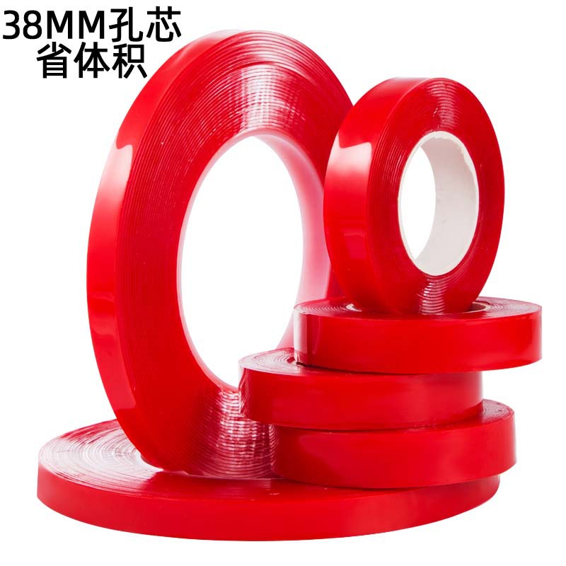 Cross-border export small core nano tape, red film transparent double-sided tape, acrylic double-sided tape, transparent