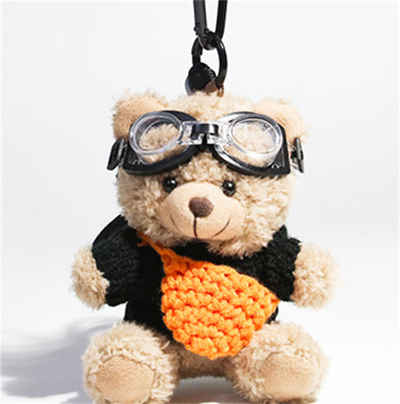 Llavero de felpa con forma de panda, colgante para bolso