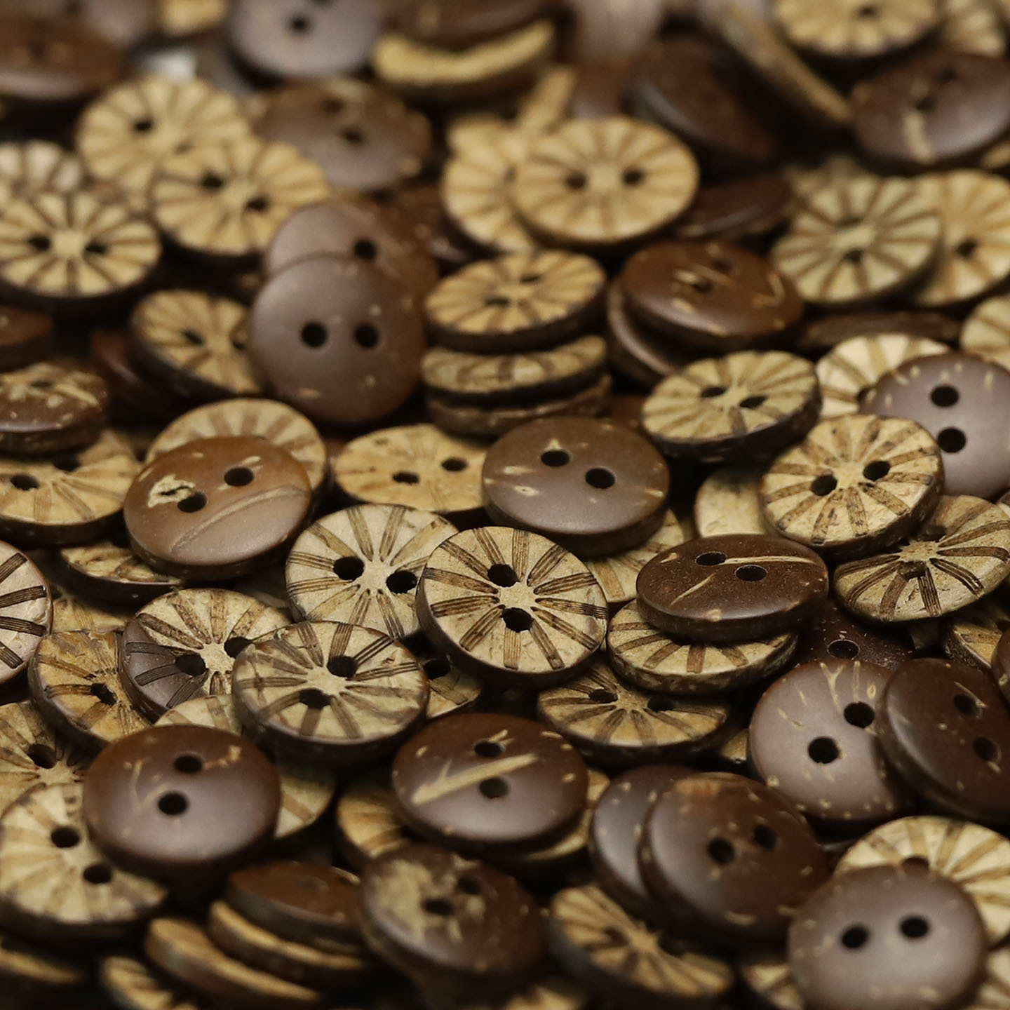 JULI Orange Botón de coco retro Camisa casual Suéter Cárdigan Botón decorativo Libro de cuentas de bricolaje Accesorios de joyería