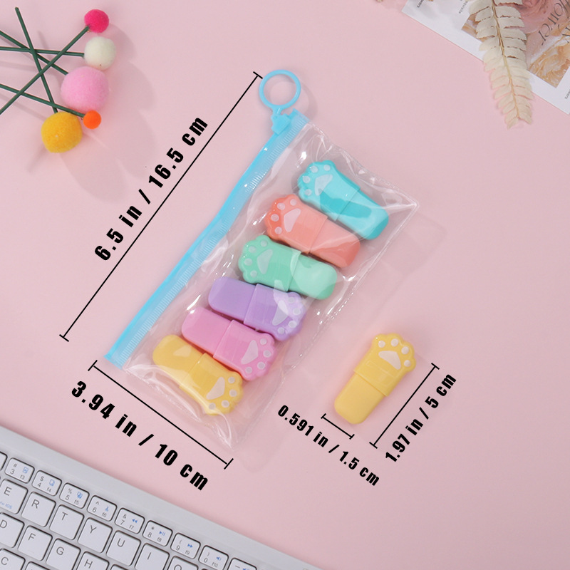 Dibujos animados resaltador mini helado resaltador pintura clave bolígrafo marcador bolígrafo de graffiti bolígrafo acuarela juego multicolor