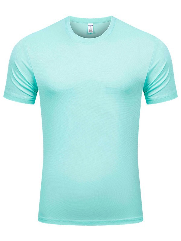 Sudaderas secas de manga corta nueva camiseta de fitness de carrera de verano maratón al aire libre blusa transpirable de color sólido de manga corta masculina