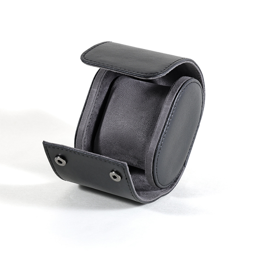 Bolsa de almacenamiento de viaje pu cuero pulsera joyería reloj caja en stock color portátil reloj bolsa reloj caja de almacenamiento