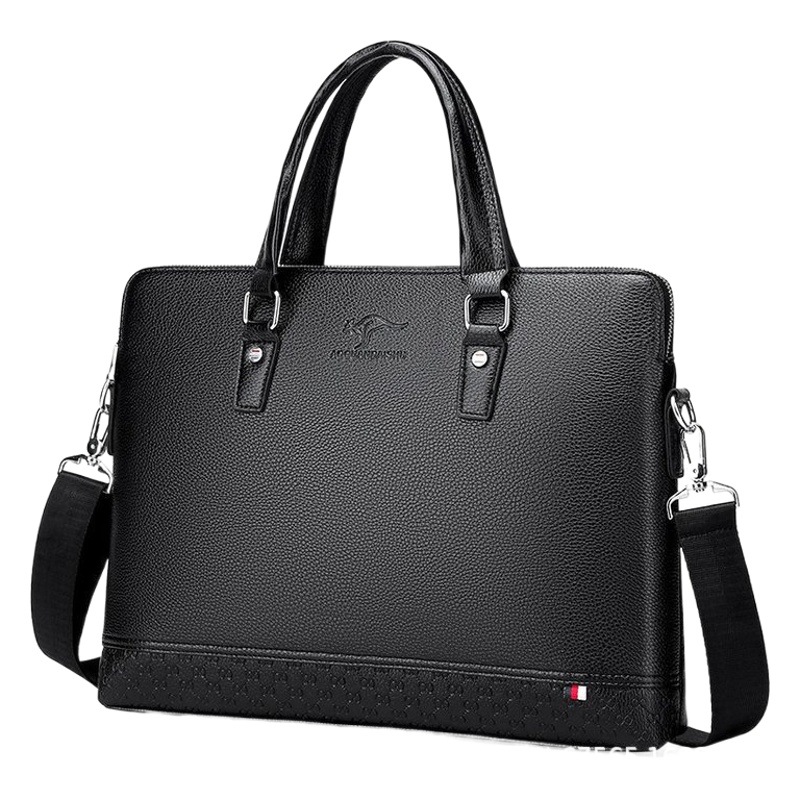 Cross-Border New Men's Shoulder Bag Handbag Manufacturer Wholesale Large Portable Men's Briefcase Portable Men's Shoulder Bag