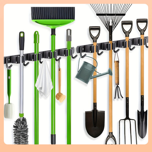 ✅ Cross-border stainless steel mop holder, mop clip, broom hook, bathroom wall-mounted floor mop storage rack