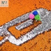 Maroon orange/silver