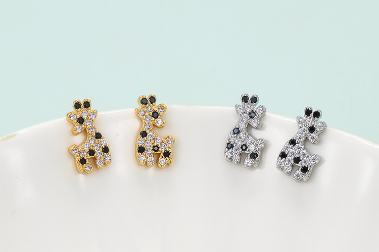 Zircon Inlay Material Earrings Classification Metal Plating Geometric Zircon