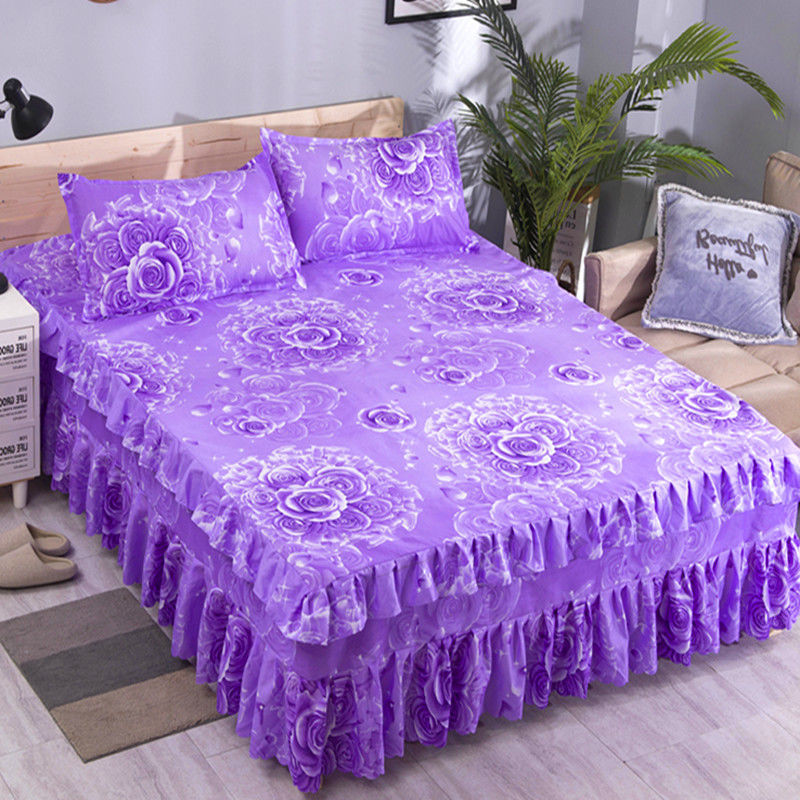 Loto borde falda sábanas de cama sábanas de cama cubierta de polvo Simmons ropa de cama colchón piso