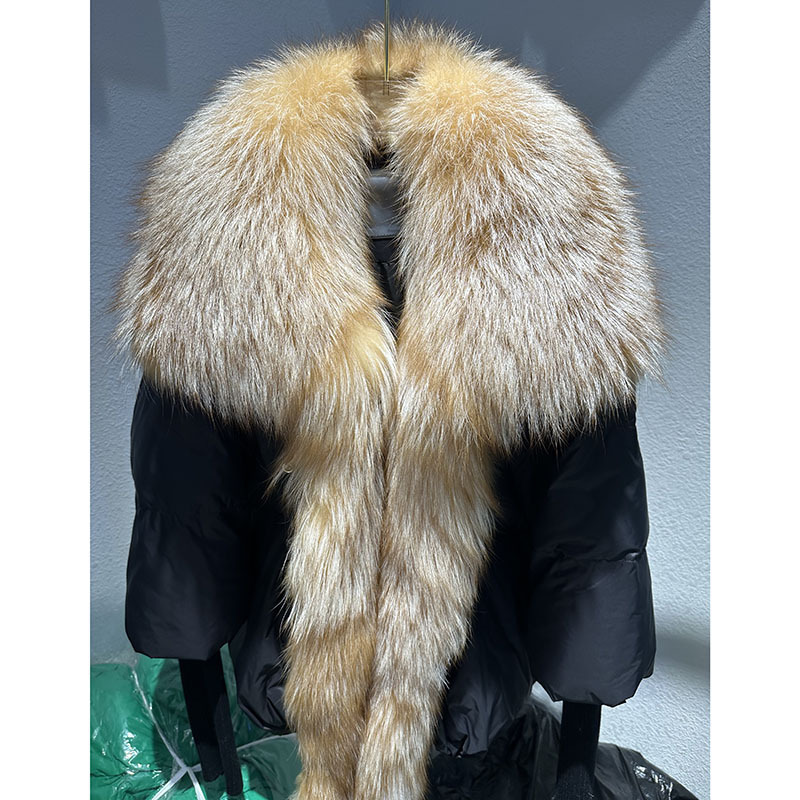 Women's Clothing hot selling winter new white duck down jacket niche design women's clothing short fur coat women_voghion.com