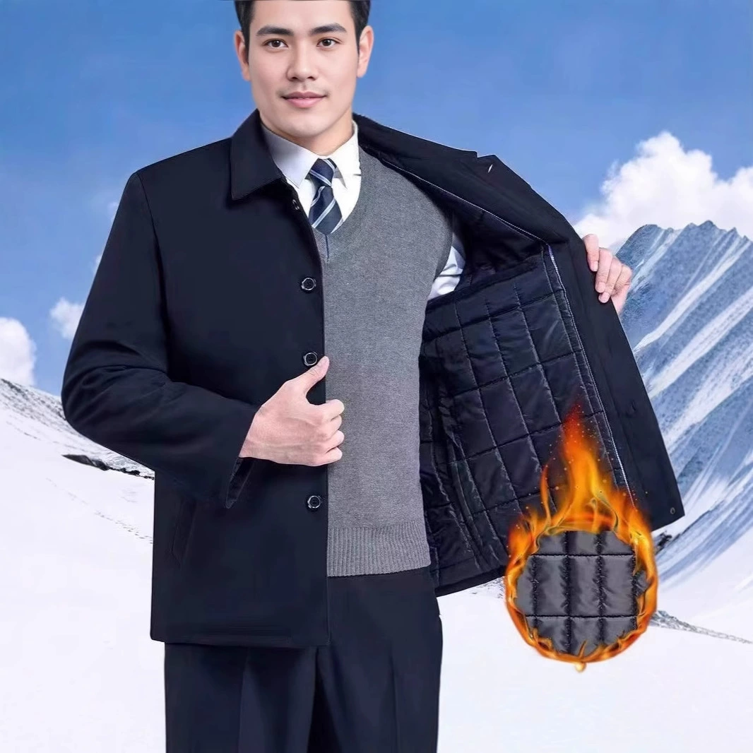 Облегчить код папа хлопчатобумажная одежда мужская 2022 новая мужская хлопчатобумажная одежда осенний и зимний средний возраст куртка на молнии