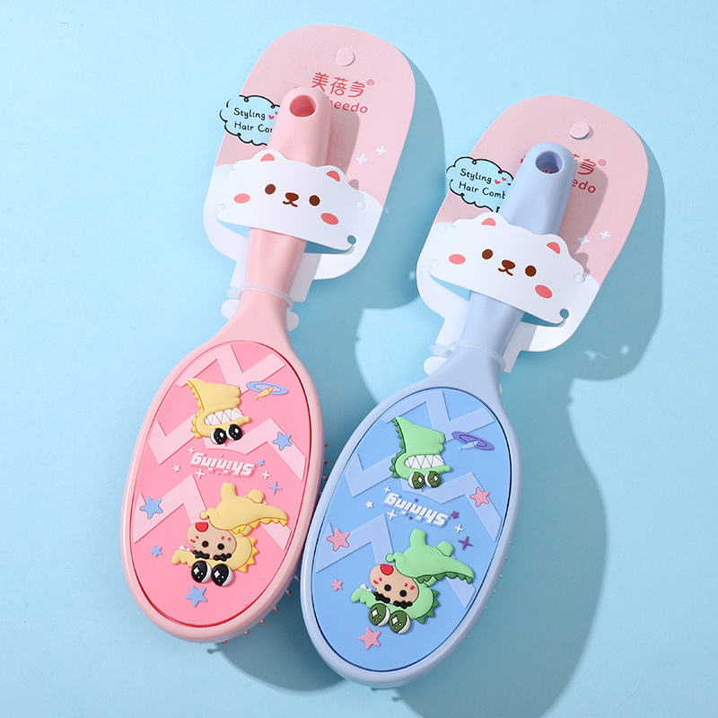 アニメ人形楕円エアバッグ櫛かわいい少女エアクッション櫛大サイズマッサージ櫛静電気防止櫛女の子|undefined