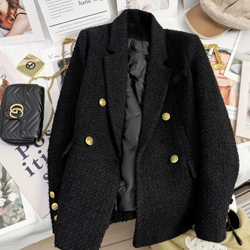 金步康 Black elite winter classic suit jacket, Korean style