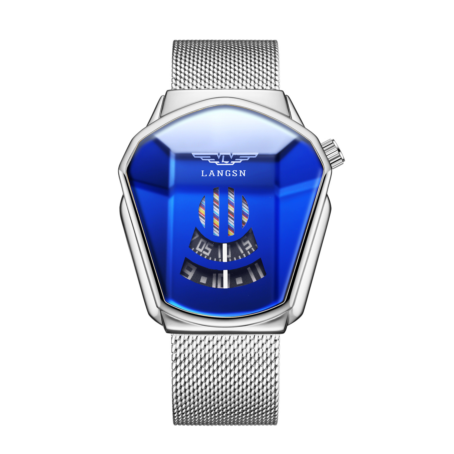 Montres pour hommes, montre de moto personnalisée, montre à quartz étanche, design irrégulier et tendance, grand cadran, tendance et élégante_voghion.com