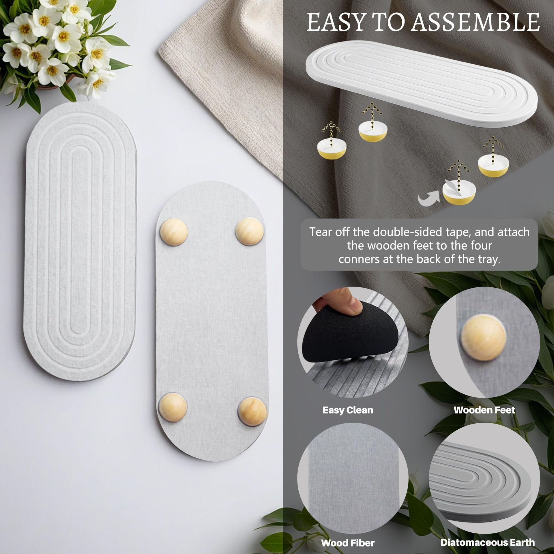 Lodo transfronterizo de diatomeas limpieza de barro lavabo almacenar taza de agua absorción de agua secado rápido estante de almacenamiento cocina mesa cocina cojín de taza de drenaje